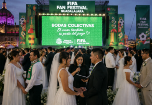 Bodas colectivas gratis en Guadalajara: así puedes casarte en el FIFA Fan Festival 2026